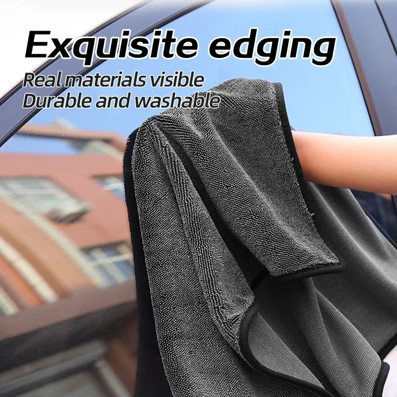 40*60/40cm toalha de lavagem de carro 600gsm microfibra dupla face ultra absorvente pano de lavagem de carro limpeza toalha de secagem acessórios de lavagem