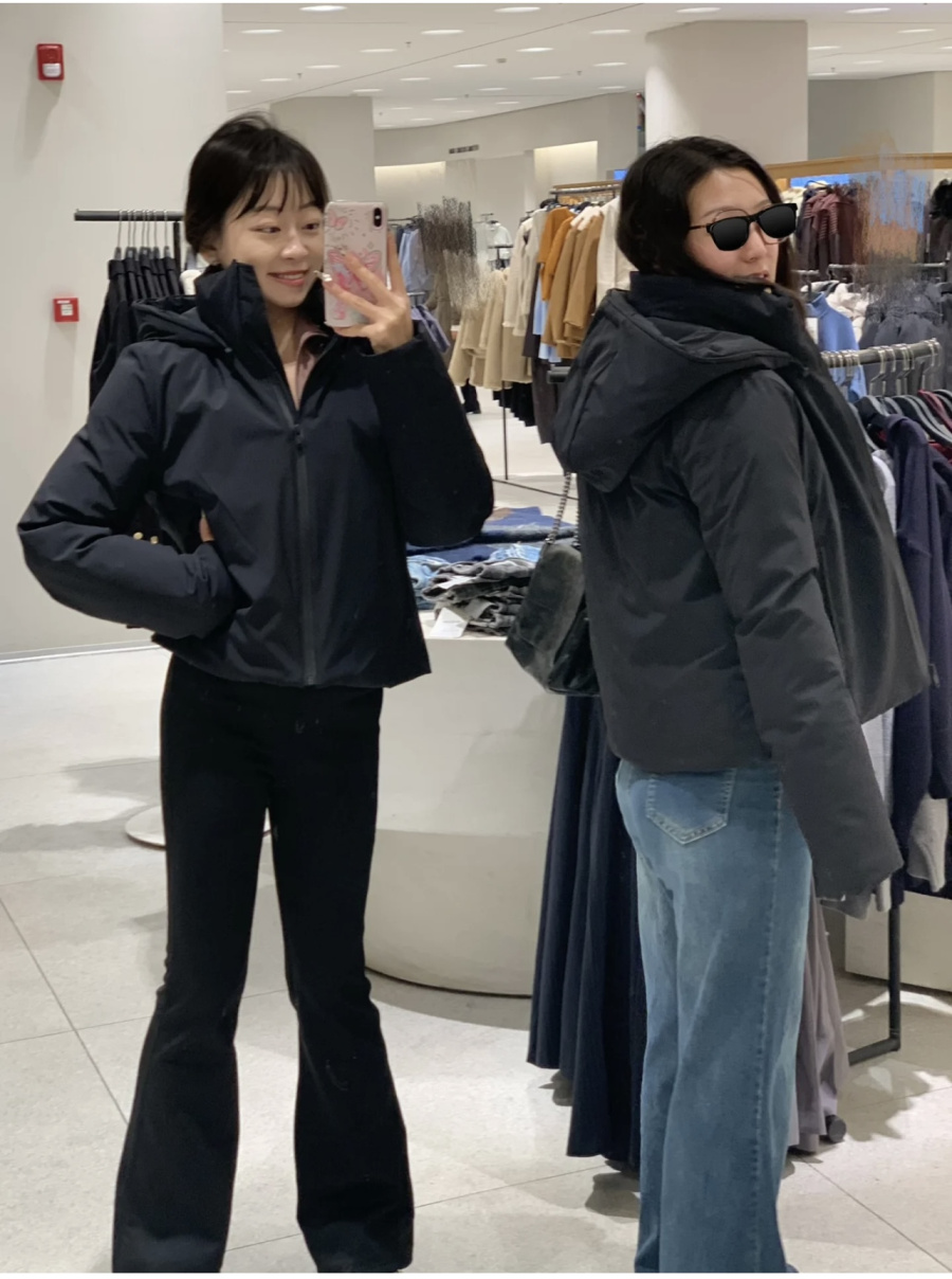 ETJ 2025 Herfst/Winter Nieuwe dames korte imitatie wind waterdichte capuchon dikke warme katoenen jas Outdoor jas 4749703