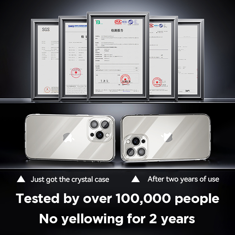 Funda Joyroom para iPhone 16 15 Pro Max, funda protectora de lente antiamarilla transparente de cristal para PC, funda para iPhone 16 Pro Max