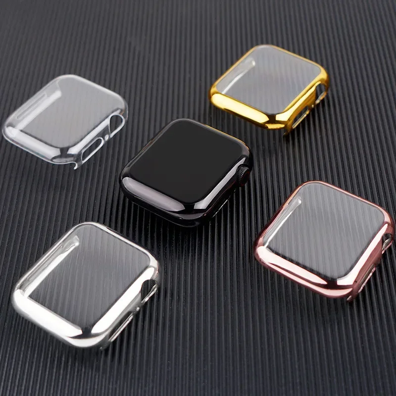 スクリーンプロテクター Apple Watch ケース 9 8 45 ミリメートル 41 ミリメートル 44 ミリメートル 40 ミリメートル 42 ミリメートルフル TPU バンパーカバーアクセサリー iwatch シリーズ 7 SE 6 5 4 3