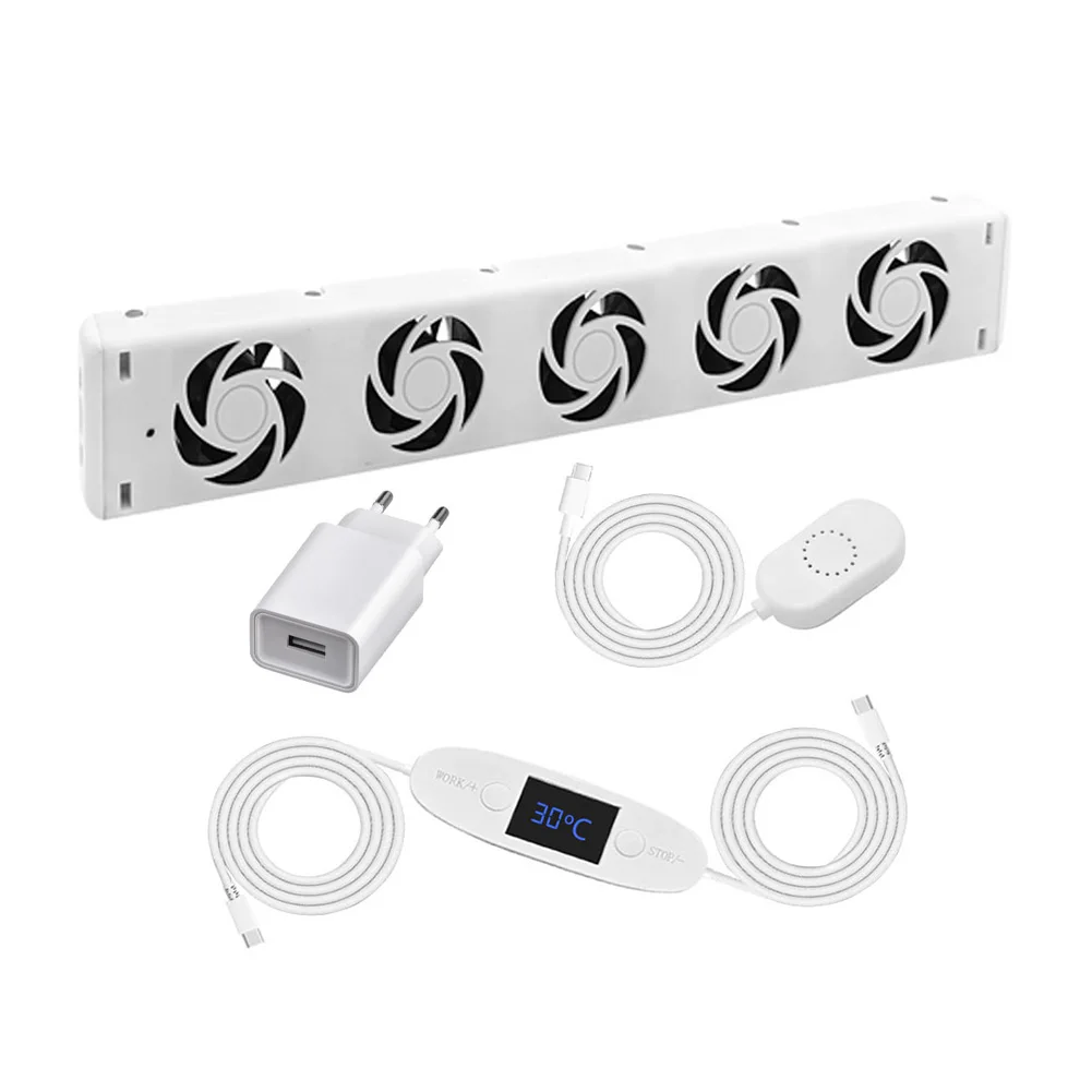 Ventilador de radiador inteligente para calefacción de chimenea, ventilación de refrigeración inteligente, 470x69x30mm, 1,65 W, piezas de herramientas de calefacción para mejorar el hogar