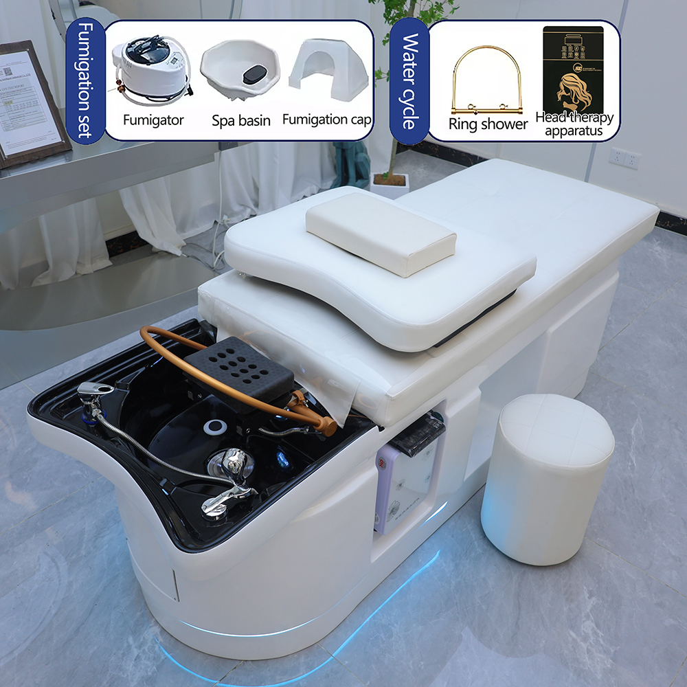 Salon Washing Hair Massage Hydrotherapy Shampoo Bed Spa Head Water Therapy Circulation Shampoo Beds