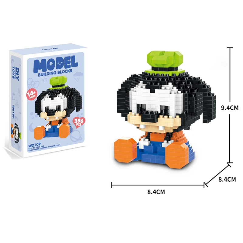 Disney Hoạt Hình Khối Xây Dựng Mickey Minnie Đường Con Chó Con Hoạt Hình Mô Hình Thu Nhỏ Các Khối Xây Dựng Hành Động Búp Bê Đồ Chơi Trẻ Em