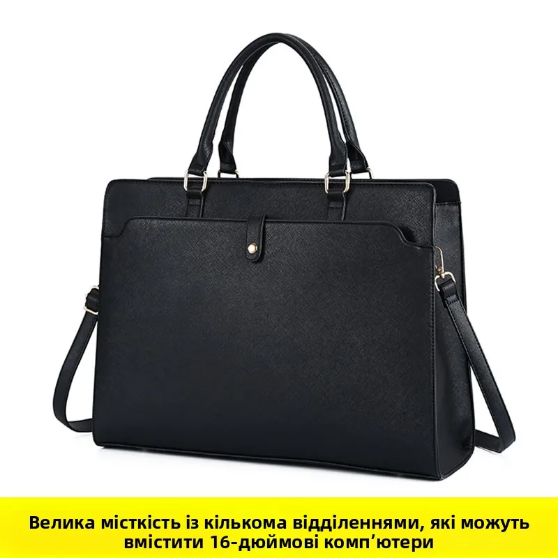 2025 New Ladies Handheld Briease Multi-Segmented Commuter A4 Document Bag Can Place 6-Inch Laptop Briease Busin Tote