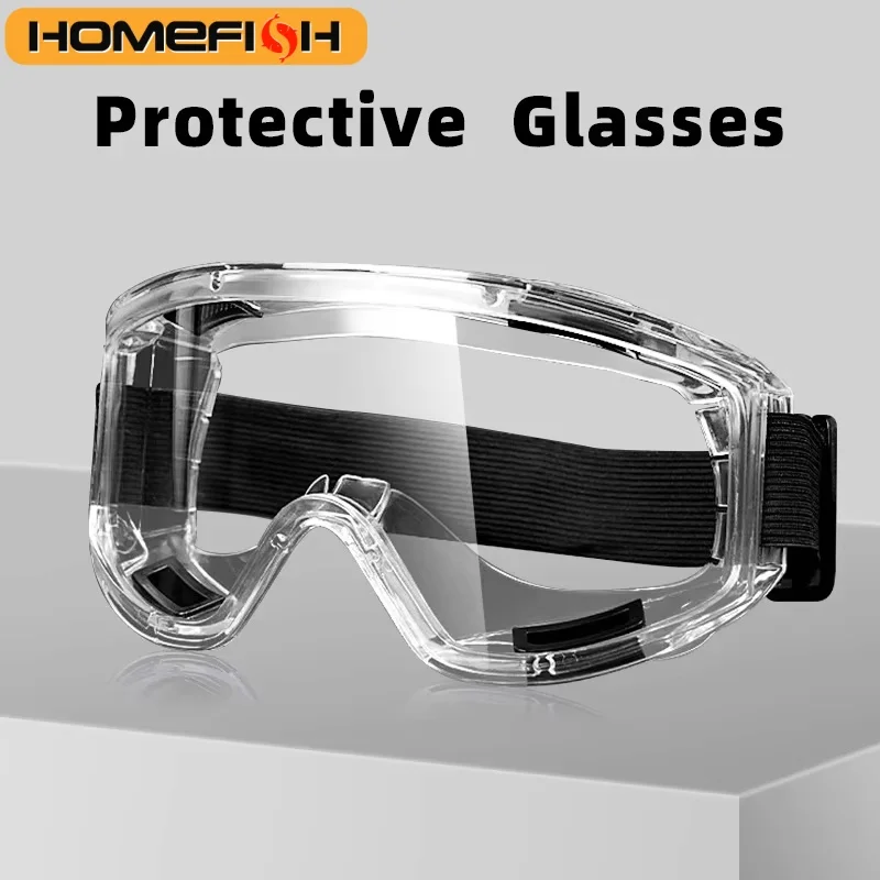 Gafas de seguridad antiniebla, antisalpicaduras, polvo, arena, montar, esquí, deportes, gafas transparentes ajustables