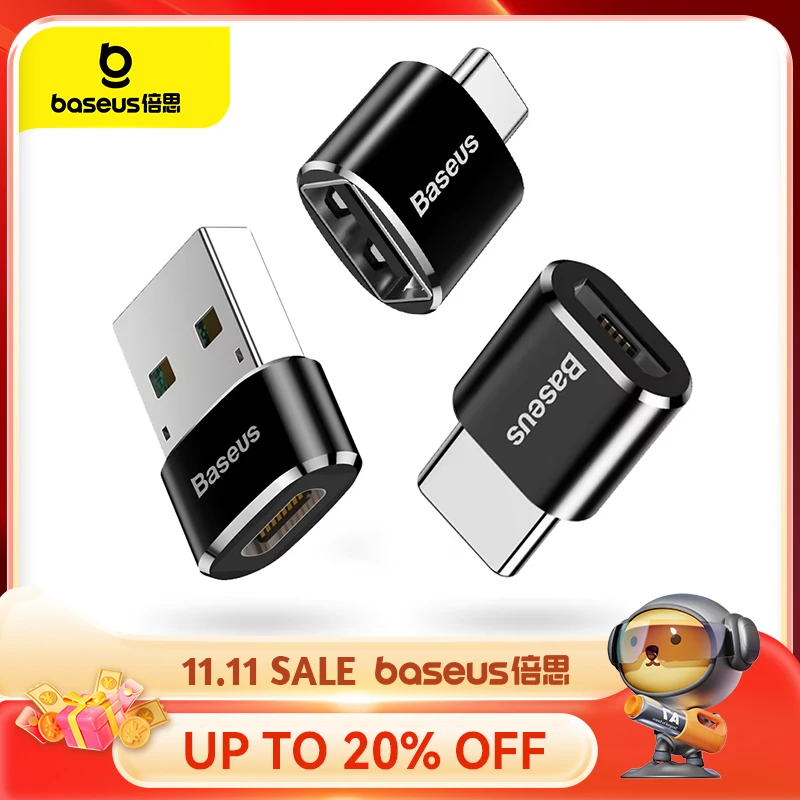 Адаптер Baseus USB-Type C OTG USB-C «папа» на Micro USB Type-c «мама» для Macbook Samsung S20 USBC OTG Разъем