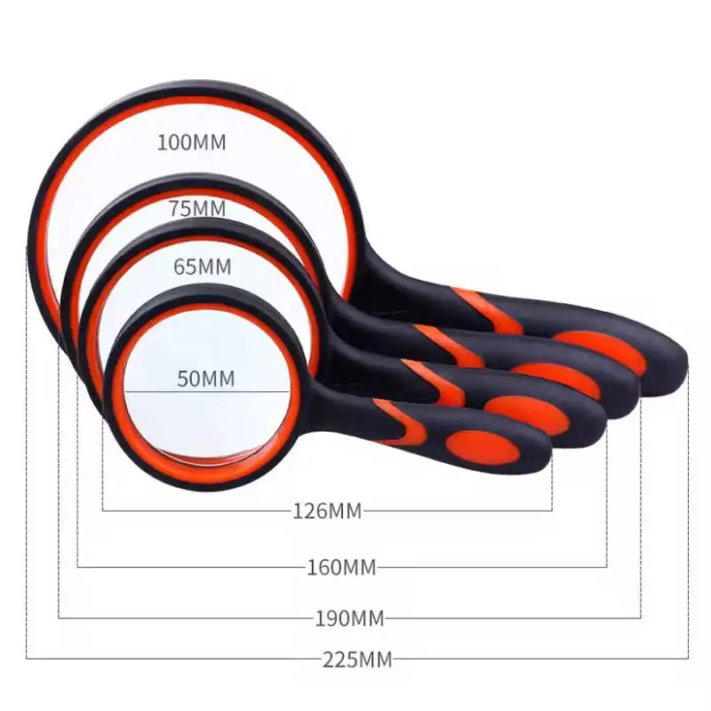 10X Magnifying Glass For Kids Seniors Handheld Reading Magnifier 50mm Magnifying Lens For Reading Science Nature Exploration