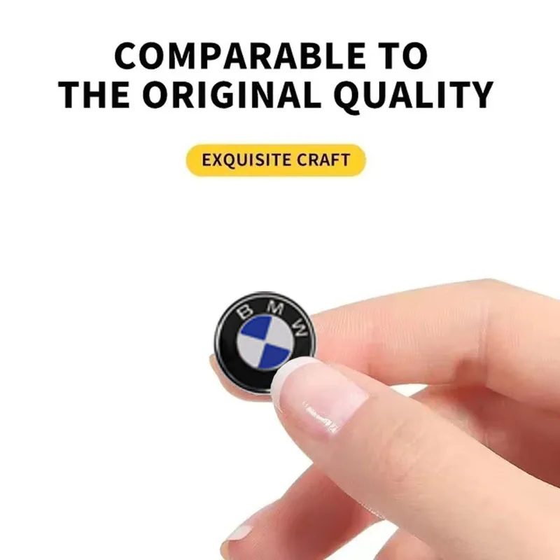 Emblema adhesivo para llave remota de coche de aluminio, 11/14mm, accesorios para BMW Performance F30 F10 E90 F20 E46 E60 E70 E39 E36 E87 E92