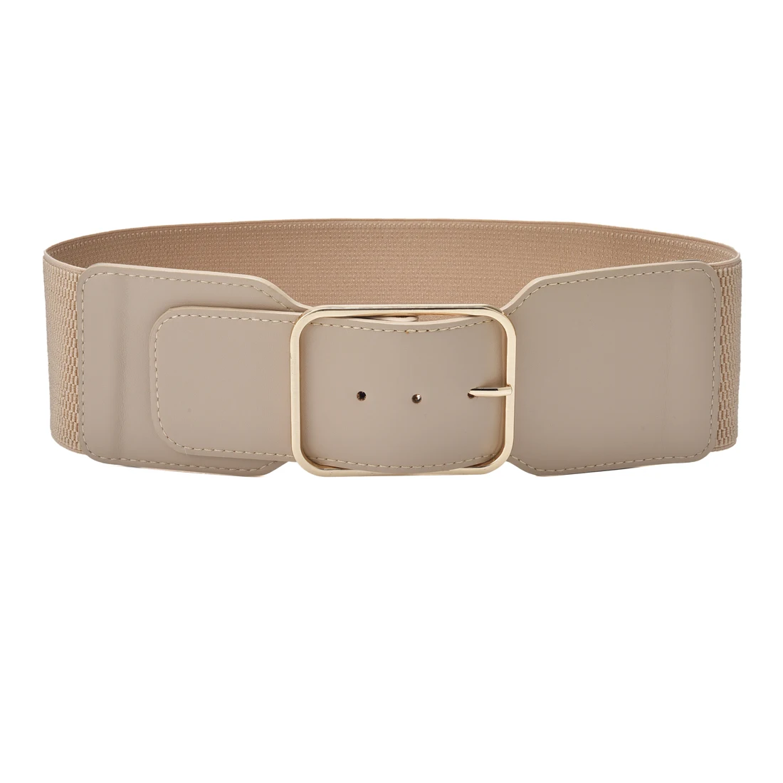 Cinturón elástico de cintura ancha para mujer, faja elástica para vestido con hebilla, cinturones elásticos de moda