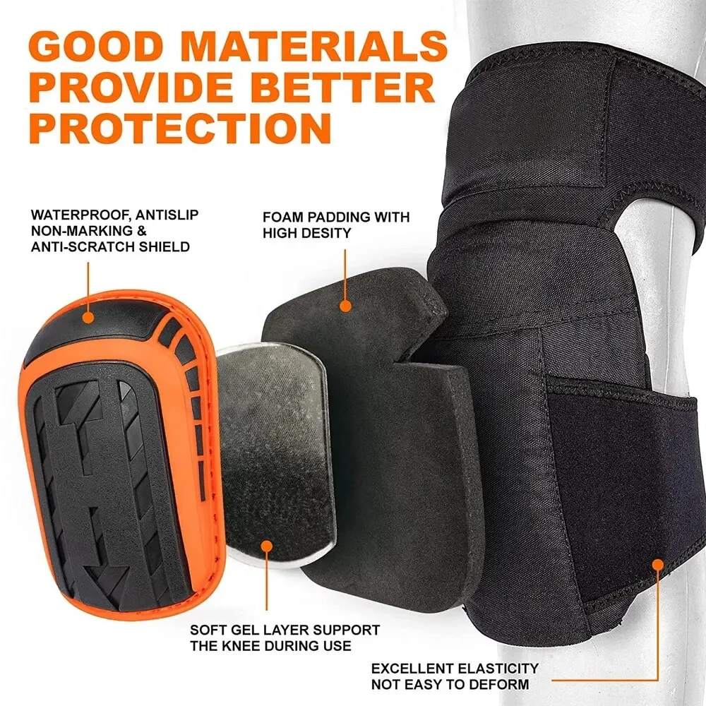 Professional Heavy Duty EVA Foam Padding Knee Pads with Comfortable Gel Cushion and Adjustable Straps for Work and Gardening.
