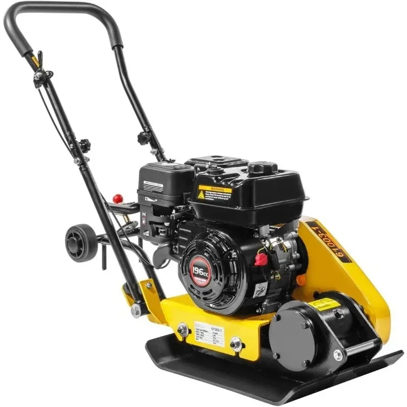 Hot Sellers.7.0HP 5000VPM 5500MAX Gas Vibration Compaction Force 20 x 14 inch Plate Compactor w/Built-in Wheel.NEW