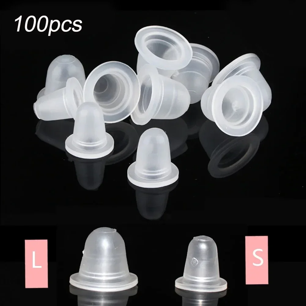 100 Uds S/L tazas de tinta de tatuaje de silicona suave desechables Microblading soporte de pigmento de maquillaje tapas de contenedor suministro de accesorios de tatuaje