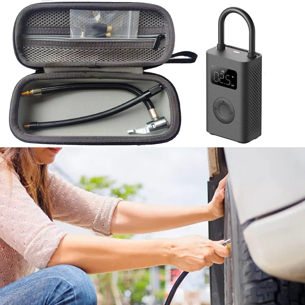 ハードケース Xiaomi Mijia エアポンプ 2 車自転車バスケットボールインフレーターコンプレッサーバッグタイヤチューブ延長ホース用