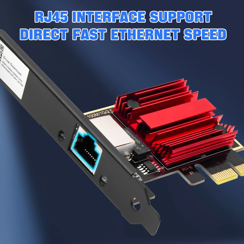 2.5G PCI-E To RJ45 Network Card 2500M Ethernet Lan adapter RTL8125 PCI Express Fast WiFi adaptador For Desktop PC