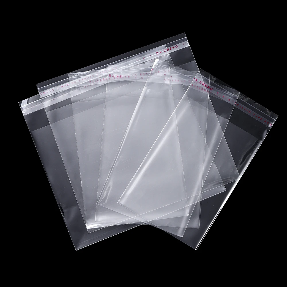 100 ชิ้น/ล็อตรุ่นต่างๆ Resealable ถุงพลาสติก Opp โปร่งใส Self Adhesive Seal เครื่องประดับทํากระเป๋า
