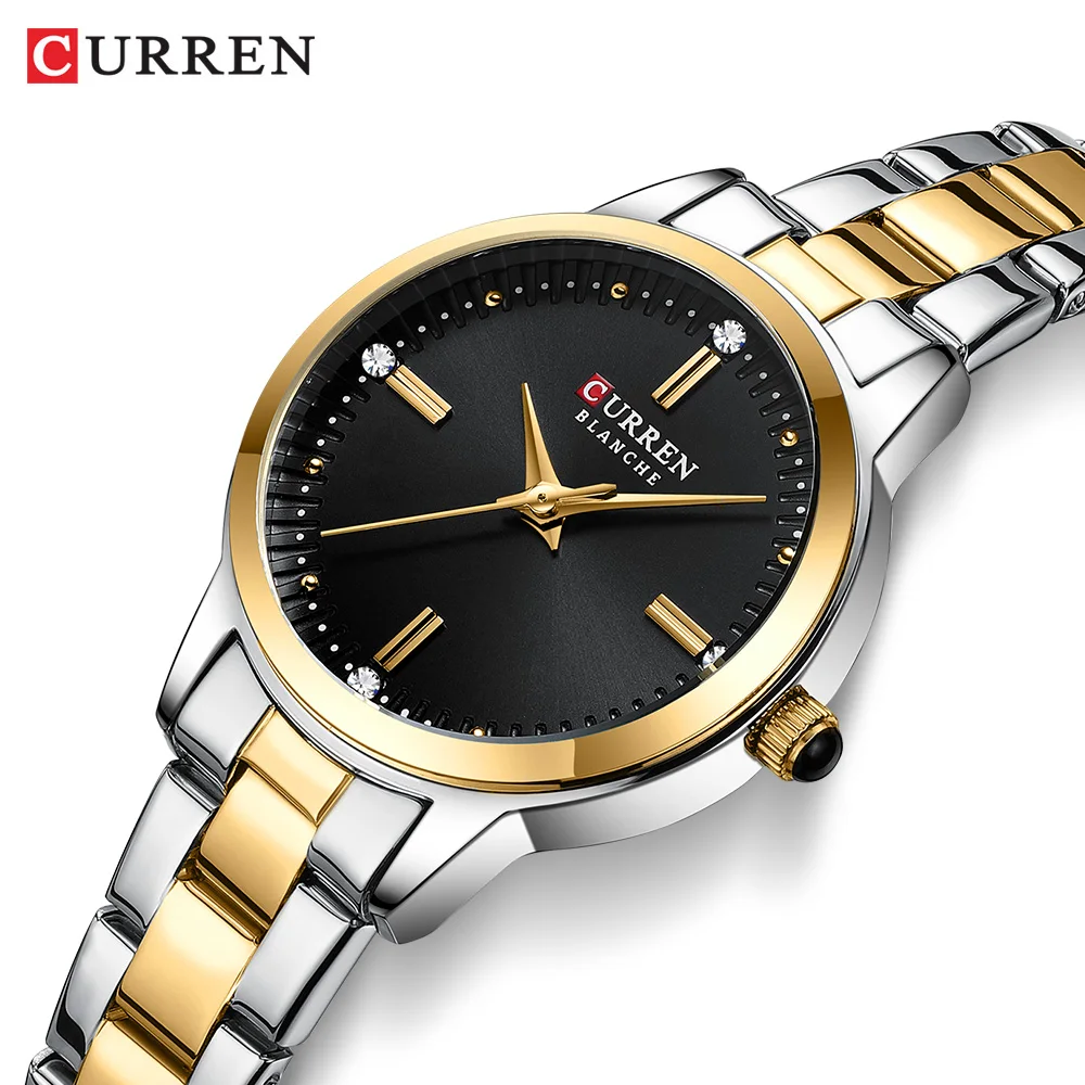 Relojes CURREN para mujer, reloj de pulsera de cuarzo Original a la moda para mujer, esfera romana, deslumbrante diamante, resistente al agua, luminoso, de lujo, nuevo