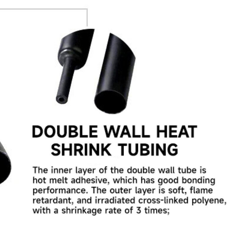 Chicote à prova de vazamento impermeável, 1m, 41 Selagem, Proteção Anticorrosão, Heat Shrink Tubing, Proteção Multistrand
