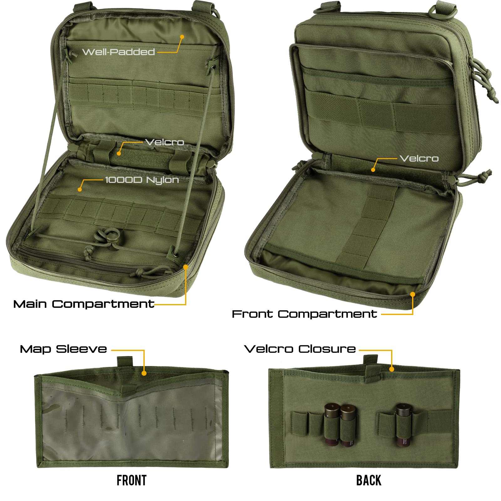 DulAdmin-Poudres de conception à double couche, pocommuniste utilitaires EDC EMT Molle, outils modulaires à manches, grande capacité