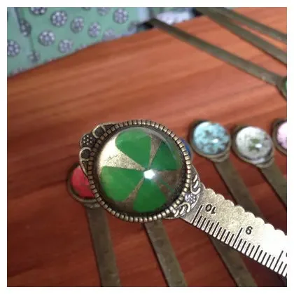 1 Máy Tính 10Cm Sáng Tạo Retro Đồng Vòng Đánh Dấu Trang Thước Vintage Kim Loại Hoa Nhiều Màu Sắc Kính Đá Quý Như Trang Sách Bút đồ Dùng Học Tập