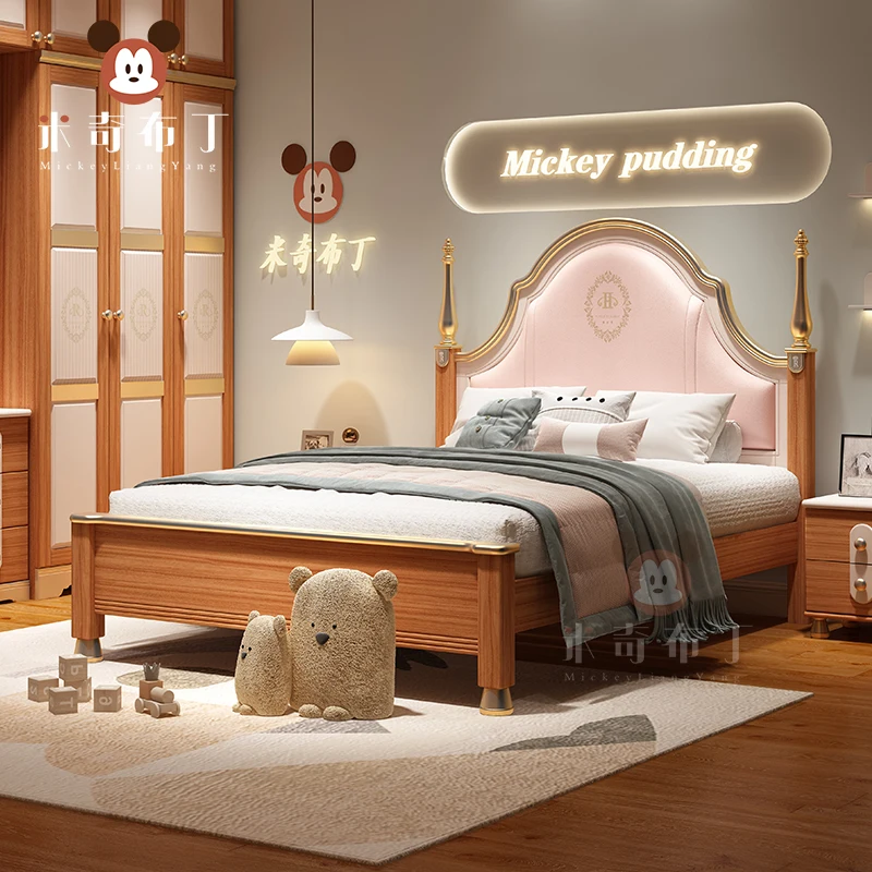 디자인 공주 럭셔리 어린이 침대 어린이 현대 소녀 퀸 로프트 어린이 침대 프레임 나무 Camas De Dormitorio 침실 가구
