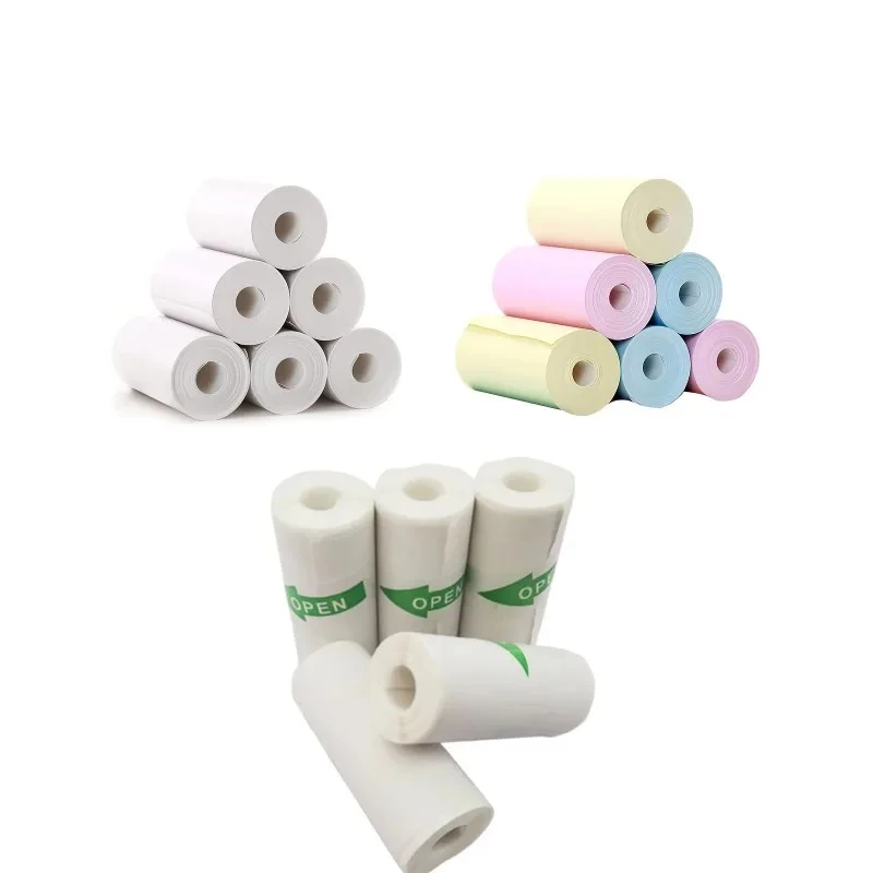57x25mm Mini stampante carta termica etichetta adesiva foto a colori carta autoadesiva bianca per mini stampante mobile tascabile portatile