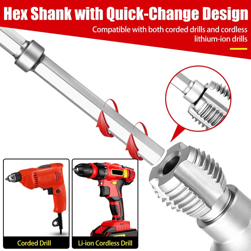 DN15/20/25 Pipe Threading Tool Hex Shank Die Internal External Threads 1/2&3/4&1 INCH Water Pipes PPR PVC MPP Detachable