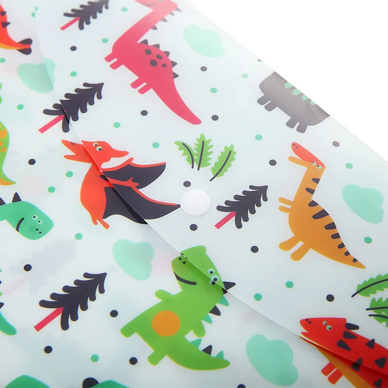 1 Pc A4 Cartoon PP File Folder Cute Briefcase Folder Snap Button File Bag Paper A4 Stationery Organizer School Office Supplies