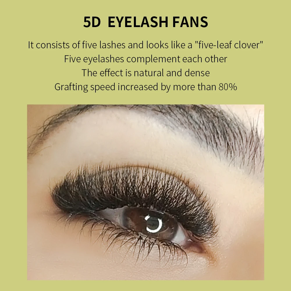 GLAMLASH 3D4D5D W Hoa Phong Cách Làn Mi Premade Tập Người Hâm Mộ Cây Nối Mi Tự Nhiên Ánh Sáng Mềm Mại Làn Mi W Hình