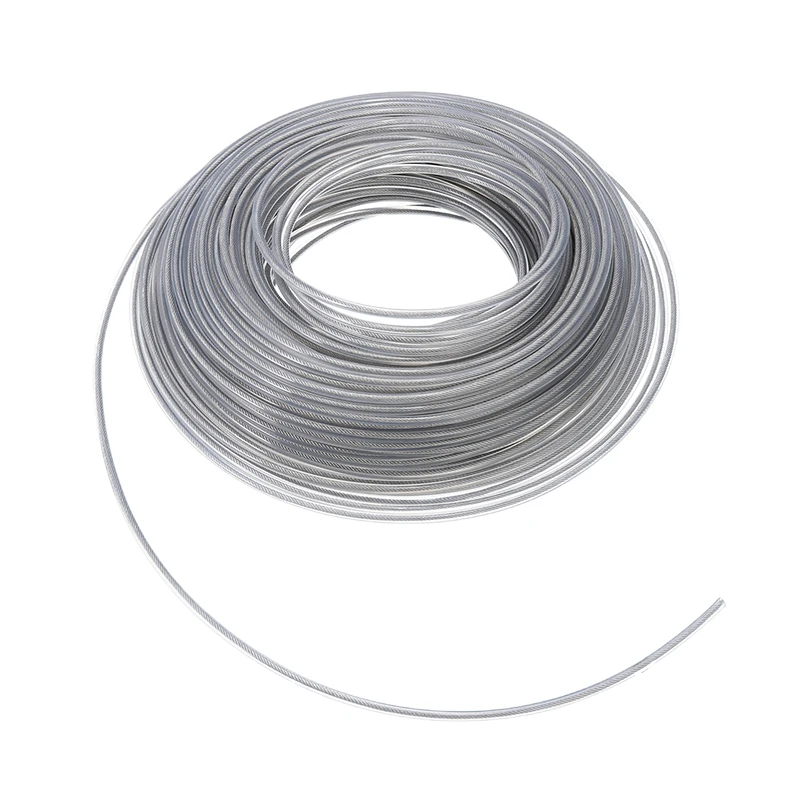LUSQI-cable de acero de nailon para cortacésped, desbrozadora de línea, cuerda para cortacésped, Rollo redondo largo, reemplazo de hierba, 5M/10M/15M