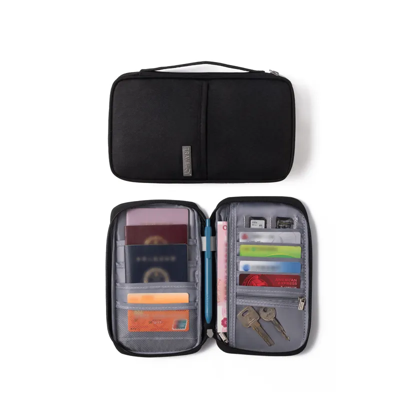 1PC Portable Travel Plane Bag Impermeável Alta Qualidade Business Passport Bag Multi-funcional Catiônica Document Storage