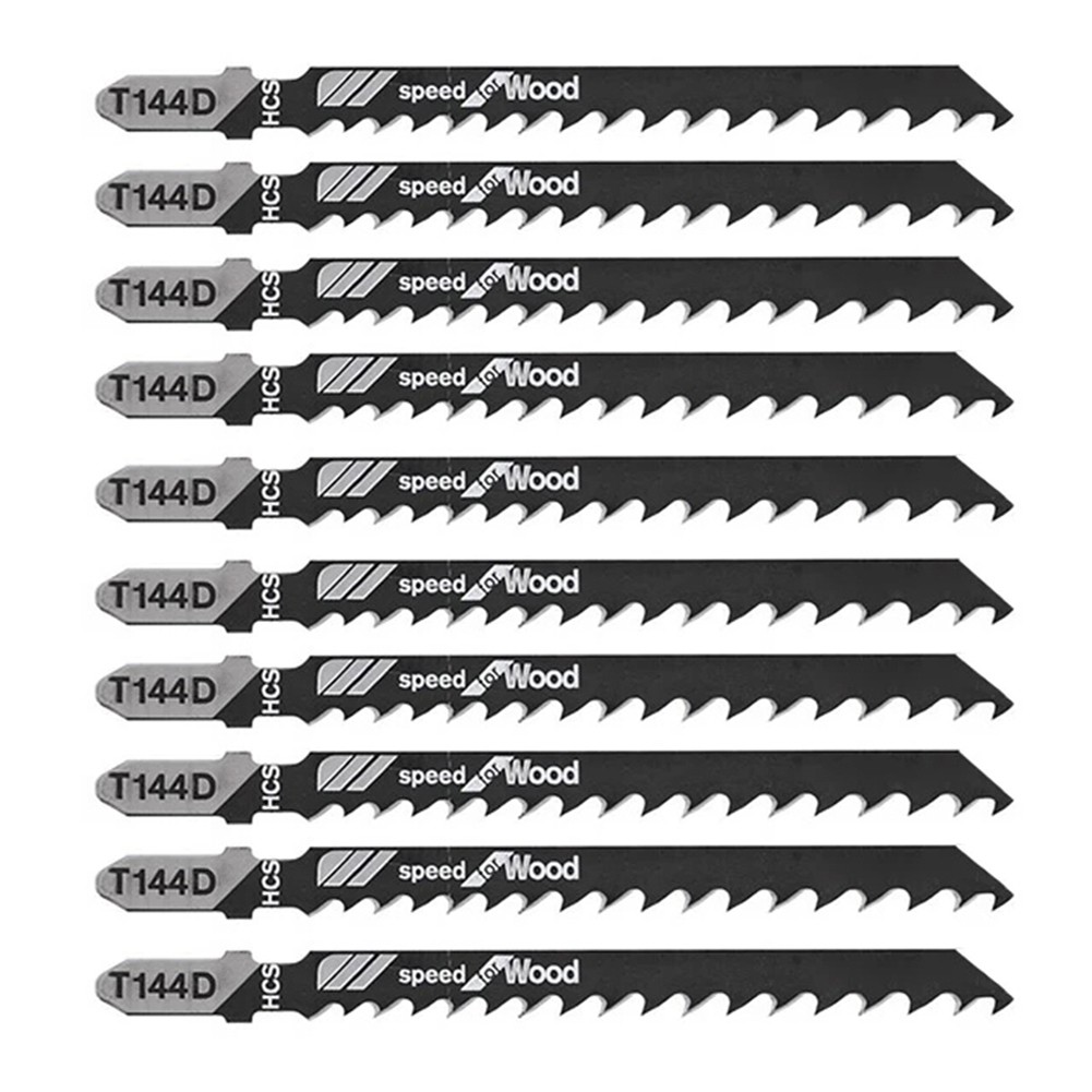 10Pcs HCS 직소 블레이드 T144D T-생크 나무 플라스틱 빠른 절단 도구에 대 한 모듬 톱 블레이드