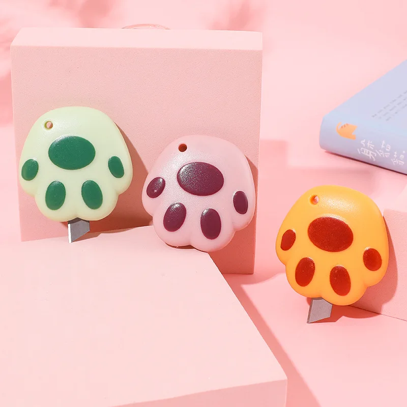 Simpatico Mini Art Utility Knife Cartoon Cat Paw Cloud Cutter Express Box Paper busta Opener Blade cancelleria materiale scolastico