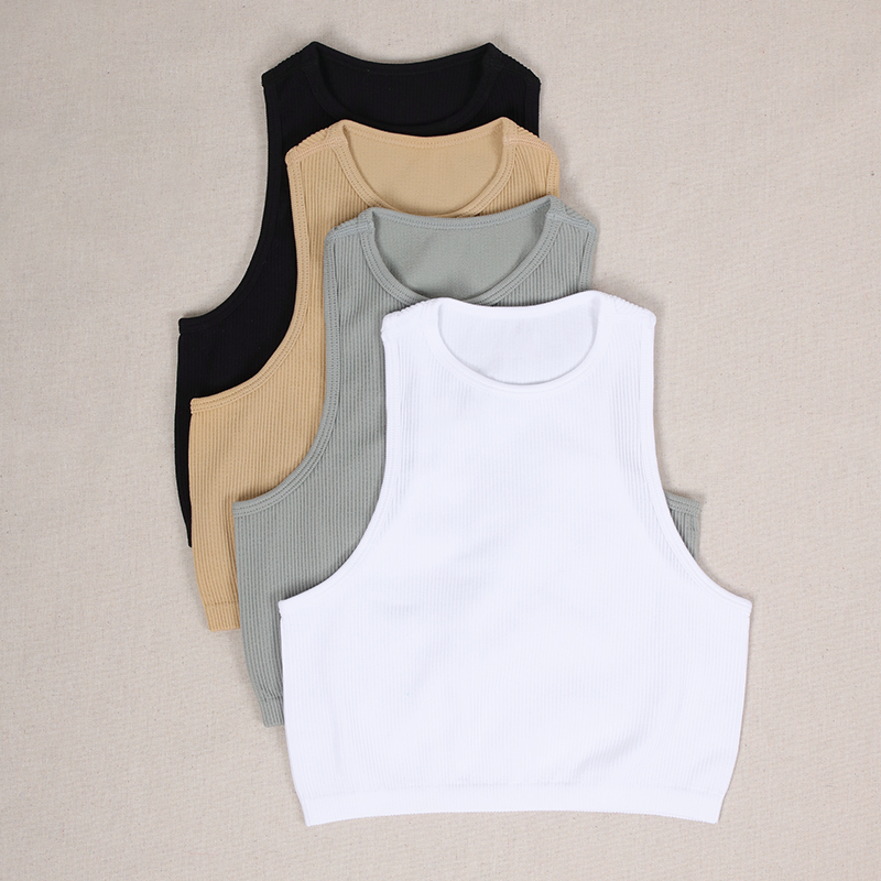 ฤดูร้อนไม่มีรอยต่อ Push Up Y2k tops สวยกีฬาเซ็กซี่ Tank Top Mallas Casual ผู้หญิงรัดตัว Top