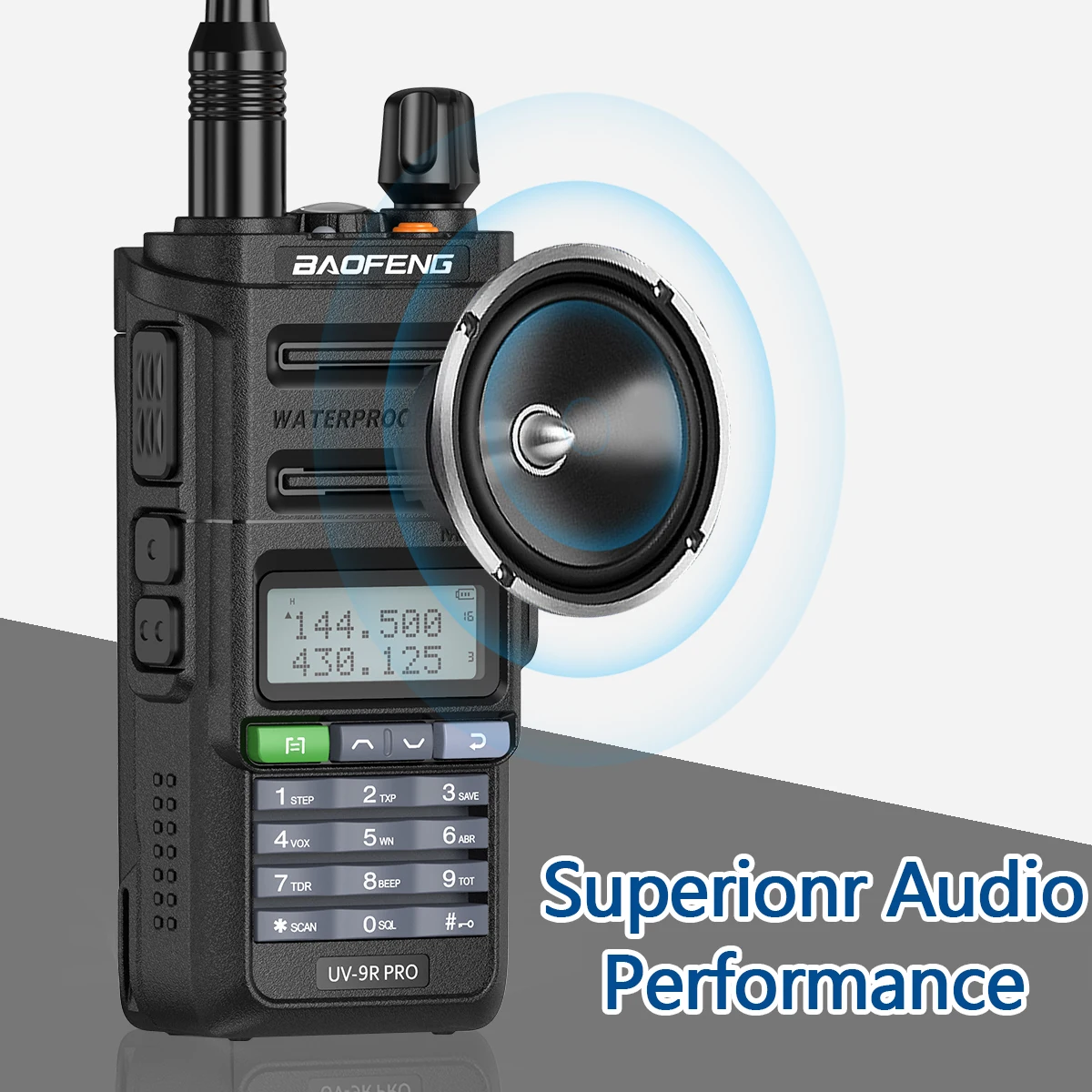 Baofeng UV 9R Pro V2 IP68 방수 워키 토키 트라이 파워 Type-C 충전기 듀얼 밴드 트랜시버 햄 양방향 라디오 해양 라디오