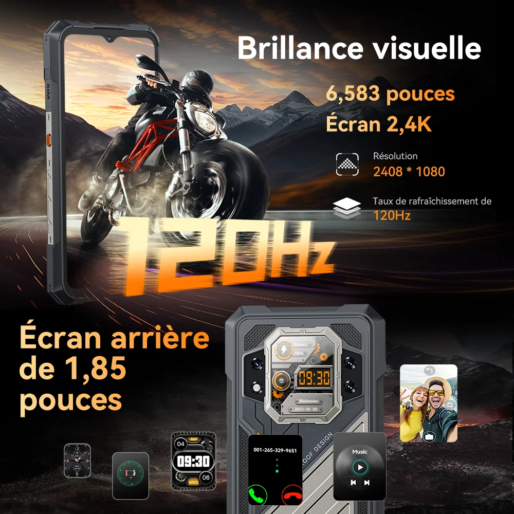 CUBOT KINGKONG X, Smartphones 5G, 32 Go de RAM (16 Go + 16 Go étendu), 256/512 Go de ROM, 10200 mAh, écran 6,583 pouces 120 Hz, appareil photo 100 MP, téléphone (Expédition depuis l'entrepôt européen, Livré en 7 jours)