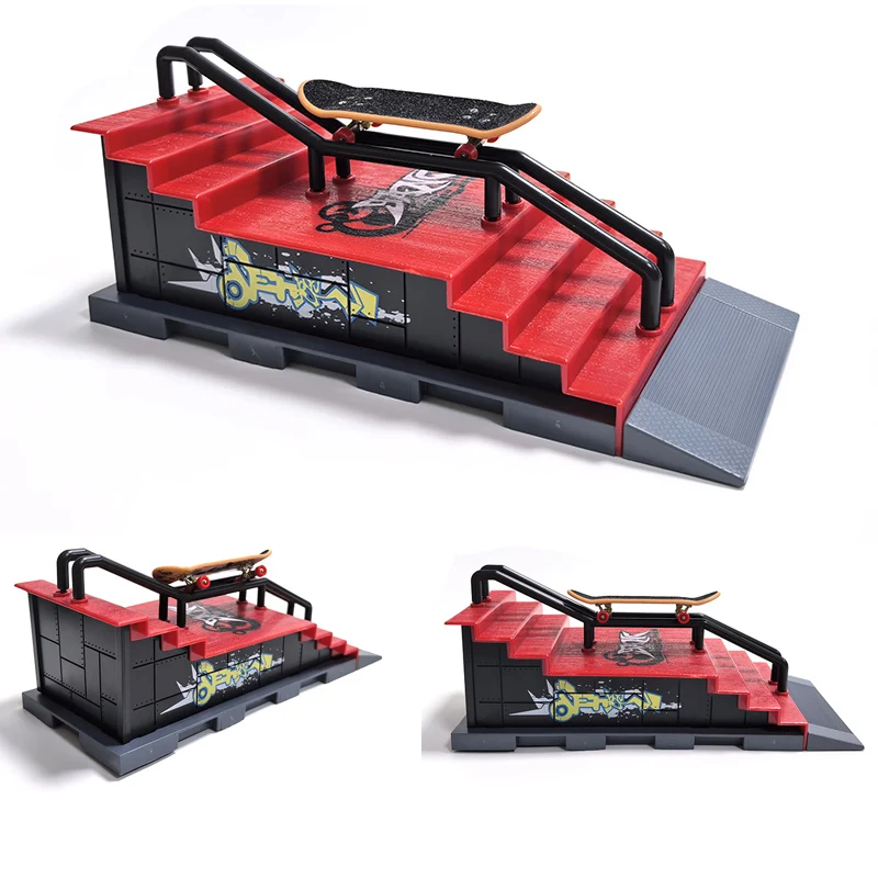 Ensemble de patins à doigts, technologie professionnelle, plate-forme de pont, cascadeur, Skateboard à doigts, bricolage, Kits de parc à rampes à assembler, jouets pour enfants