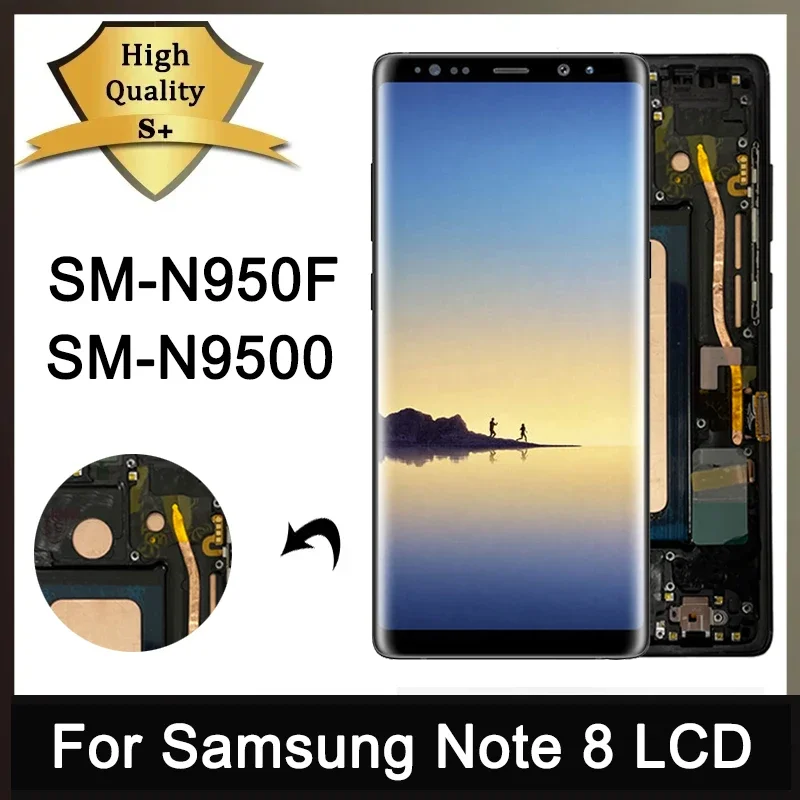 Note 8 Scherm Met Frame Voor Samsung Note 8 N950F N950U N950W N950FD Lcd Touch Screen Digitizer Vergadering