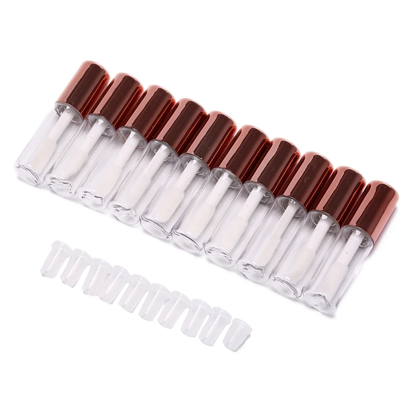 10pcs 1.2ML 빈 립글로스 튜브 플라스틱 리필 용 병 액체 립스틱 컨테이너 립글로스 샘플 병