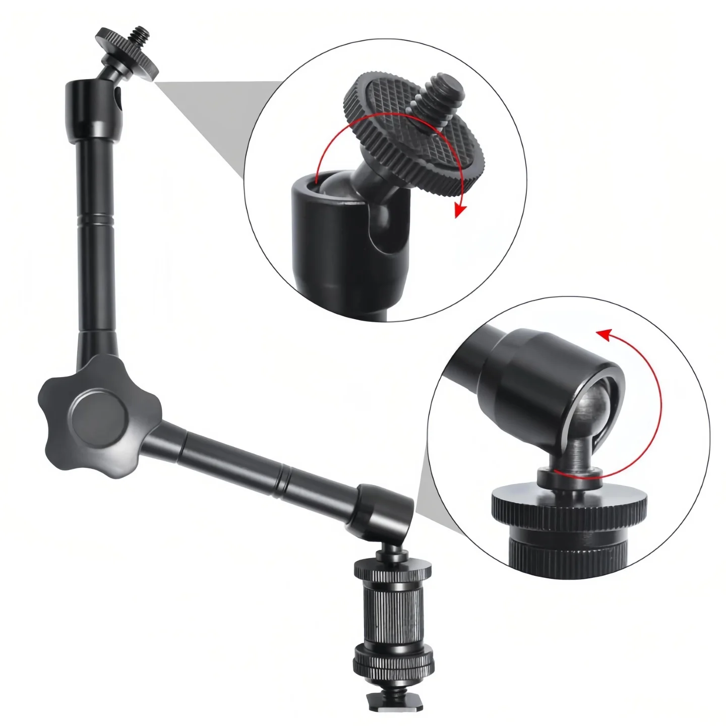 Brazo mágico articulado de 7 o 11 pulgadas + súper abrazadera para cámara DSLR Rig a Monitor LCD, accesorios de cámara con luz de vídeo LED