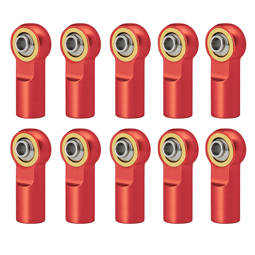 10 Chiếc Kim Loại M3 Nhôm Liên Kết Áo Cột Dây Cấp Bi Cho 1/10 RC Xe Bánh Xích Trục SCX10 D90 D110 sơn Mô Hình Chuyên Dụng Tamiya CC01 Đua Xe