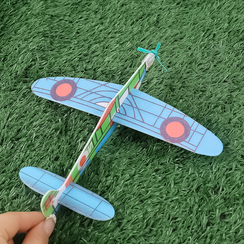 1/10 個 3D DIY 手投げ飛行グライダー飛行機泡飛行機パーティー用品子供キッズギフトおもちゃゲーム 12 センチメートル飛行飛行機
