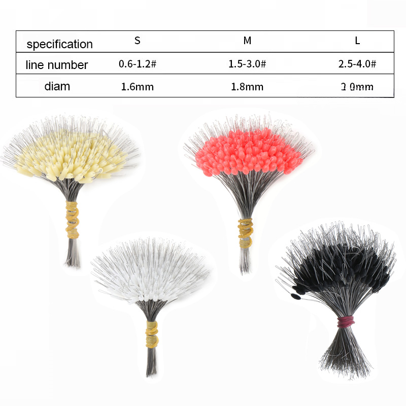 300Pcs Silikon Space Bean Oval Stopper Bobber Beruf Angeln Float Widerstand Anti-Strang Fisch Linie Angeln Getriebe