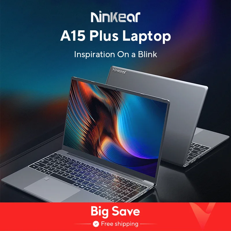 Ninkear A15 Plus 15.6 Inch FHD IPS Laptop 32GB DDR4 1TB AMD Ryzen7 5825U PCIE Notebook 5000mAh Long Battery Life