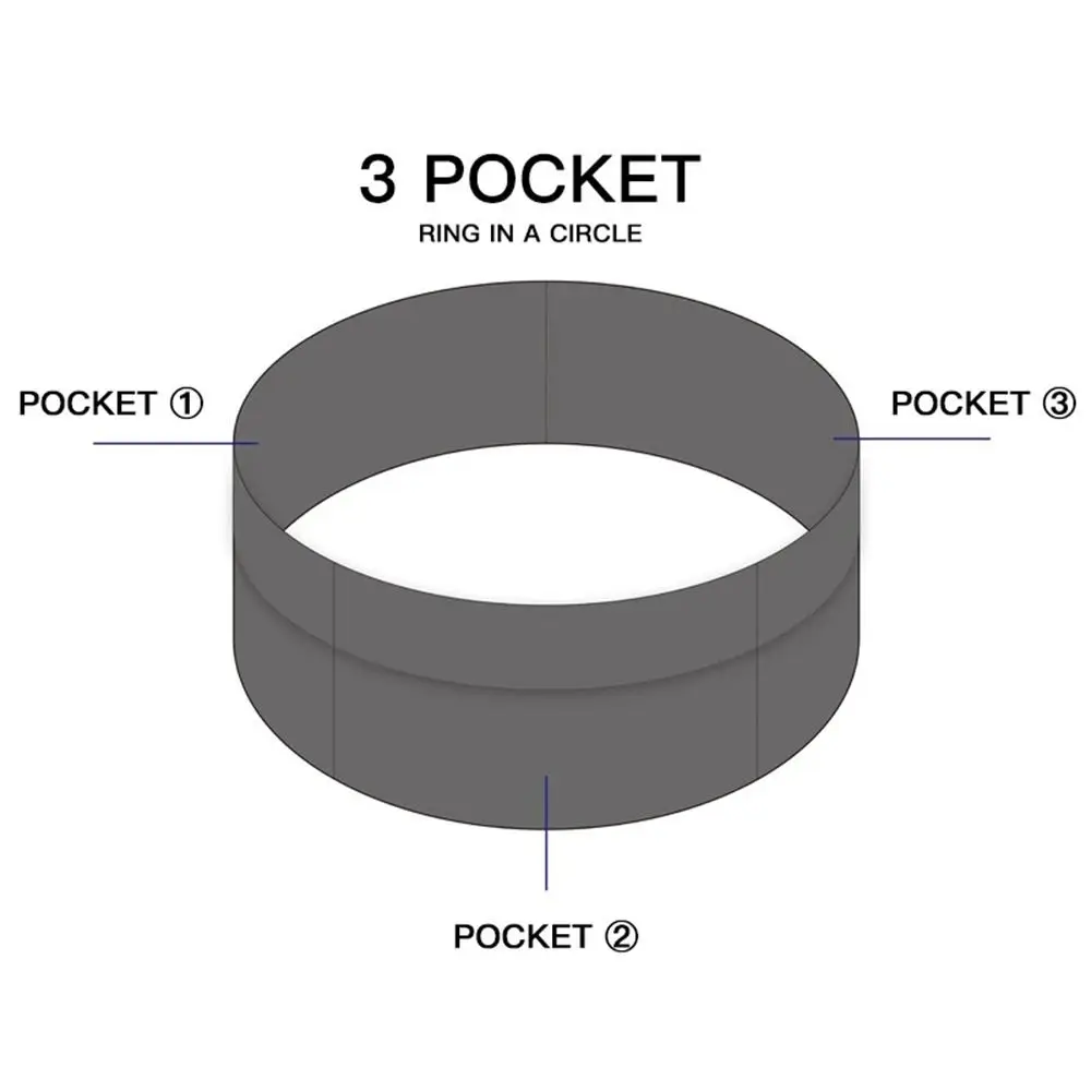 Professional 3 Pocket Running Waist Bag Invisible Elastic Yoga Belt Bag Large Capacity Adjustable Storage Bag Cycling
