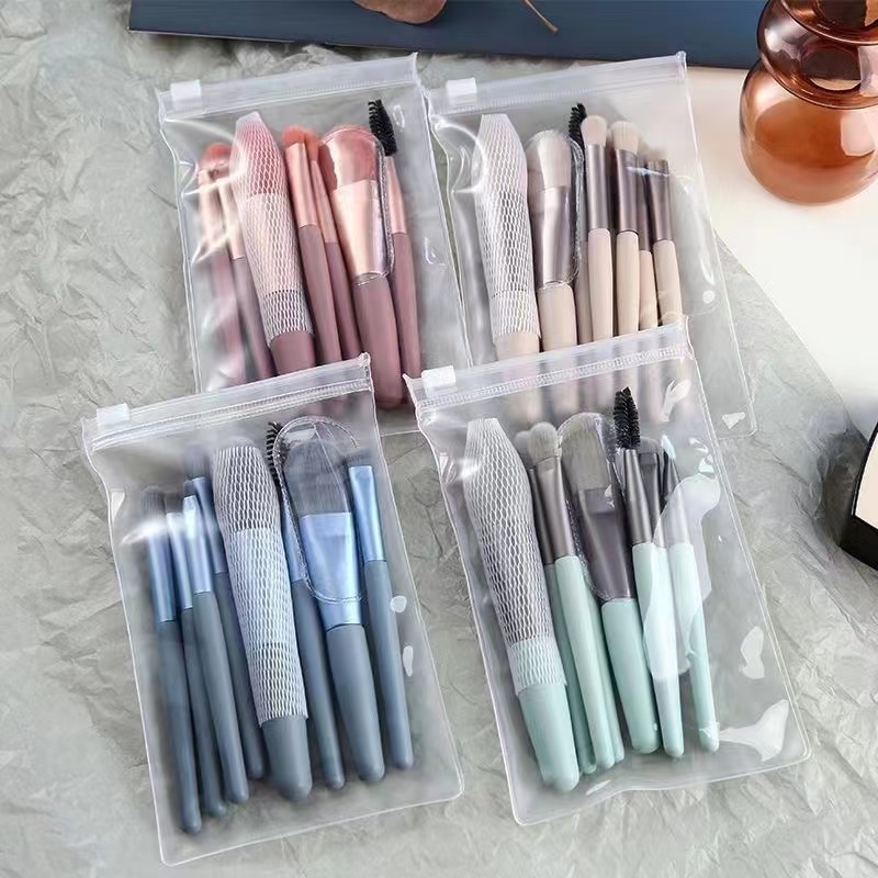 Nuevo Juego de 8 Uds de brochas de maquillaje, brocha correctora de maquillaje, colorete, brocha para polvos sueltos, sombra de ojos, resaltador, brocha para base, herramientas de belleza