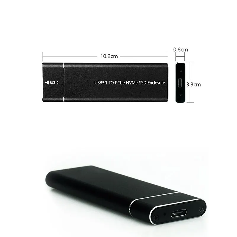 Usb3.1 m.2 nvme ssd gabinete caso móvel suporta protocolo nvme para tipo-c metal sólido caso de disco rígido externo portátil telefone ssd