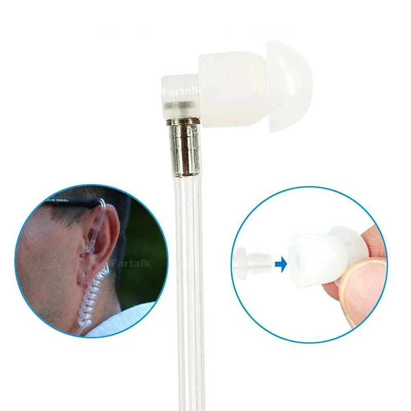 エアチューブ VOX イヤホンマイク PTT マイクヘッドセット HYT Hytera TC-500 TC-518 TC-580 TC-446S TC-600 TC-610 TC-620 TC-700 ラジオ