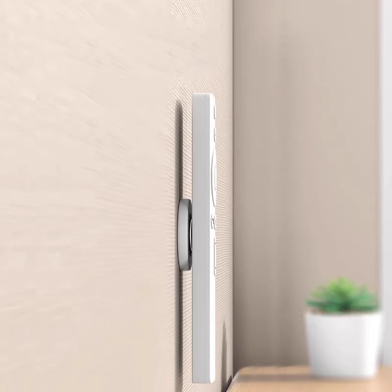 3pcs No Drill Magnetic Remote Holder - Wall Mount for TV/AC/DVD Remotes, White Space-Saving Design