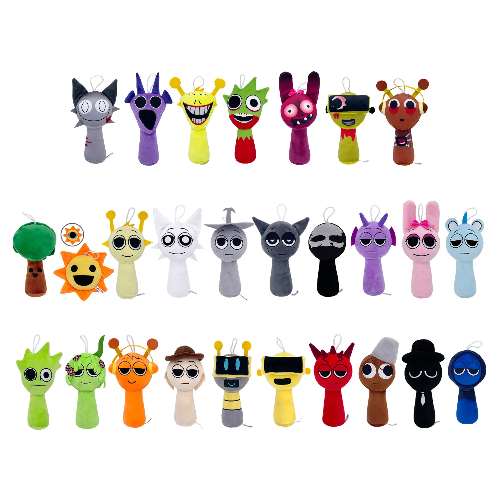 Sprunki Plüschtiere Sprunki Incredibox Plüschpuppe Sprunki Spiel Cartoon Kissen Kinder Geburtstagsgeschenke Stoffpuppen Weihnachtsgeschenk