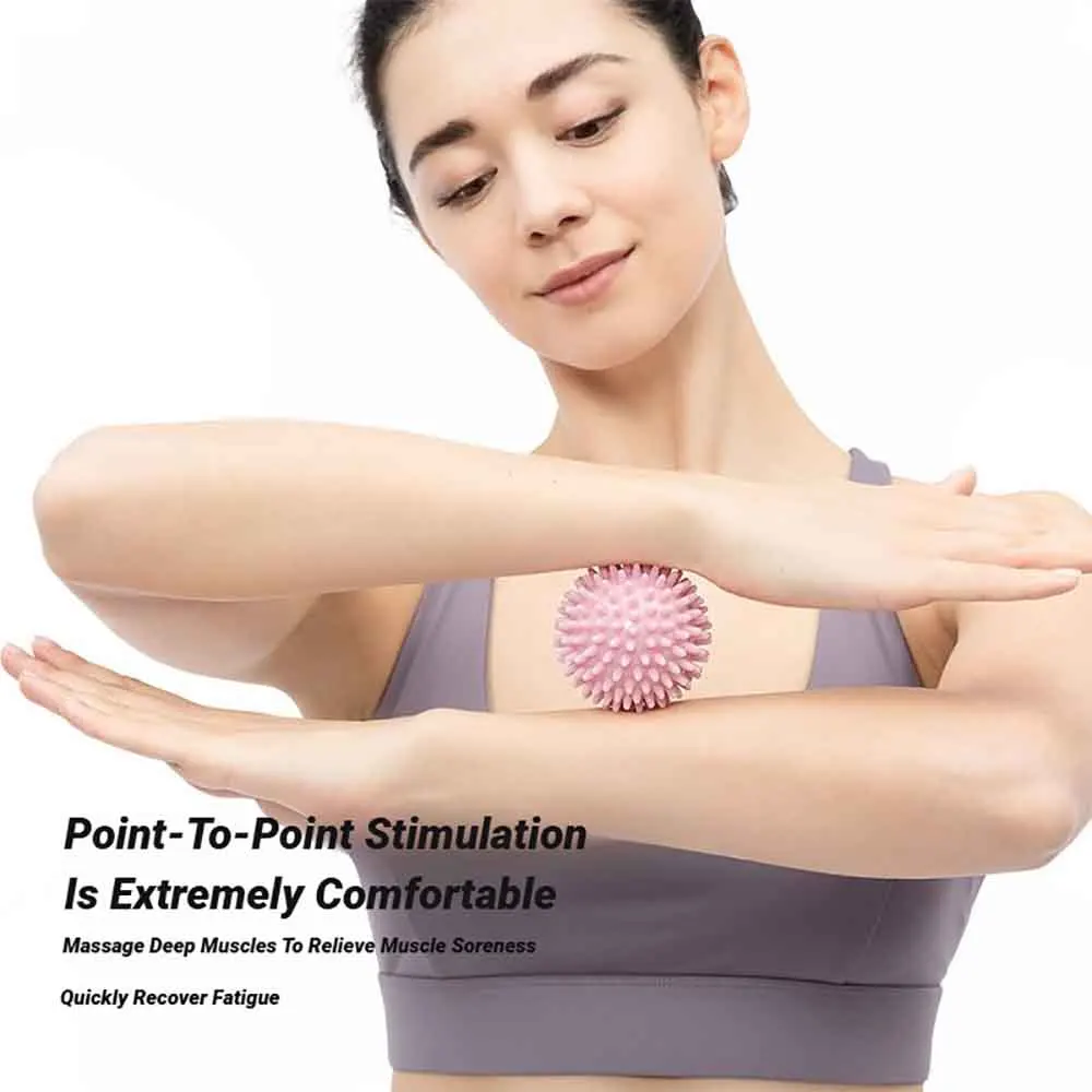 หลายสีนวดนวด Spiky เนื้อเยื่อลึก Trigger Point กล้ามเนื้อบรรเทาอาการปวดทนทาน Hedgehog Fascia Ball